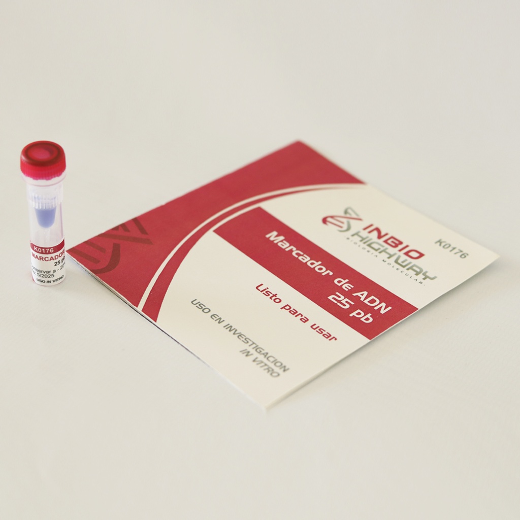 Marcador de ADN 25 pb, 150 µl (listo para usar) 50 siembras Highway