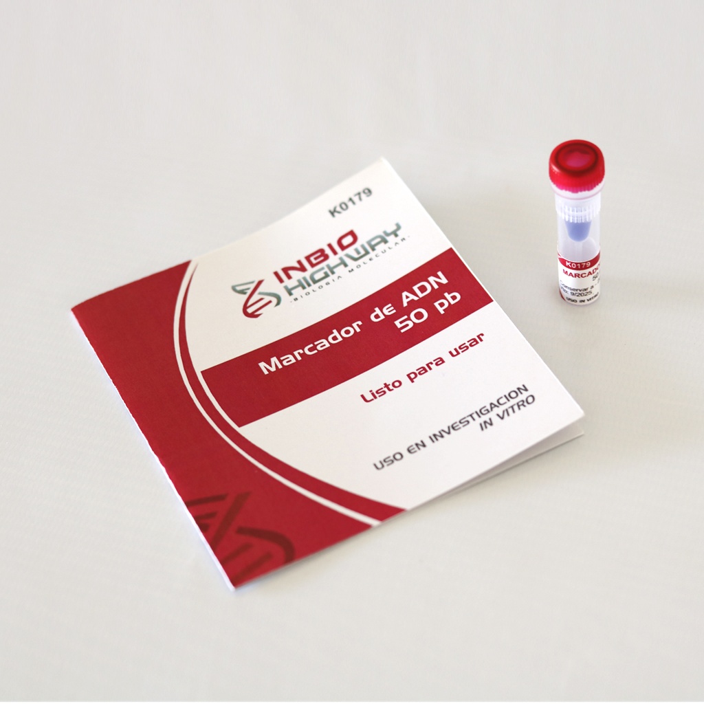 Marcador de ADN 50 pb, 300 µl (listo para usar) 50 siembras Highway