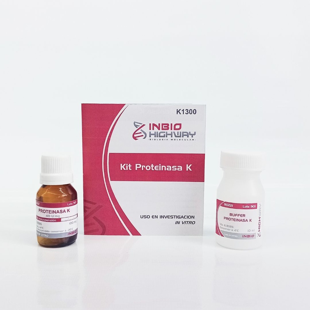 Kit Proteinasa K, 100 mg Highway (incluye buffer de proteinasa K)