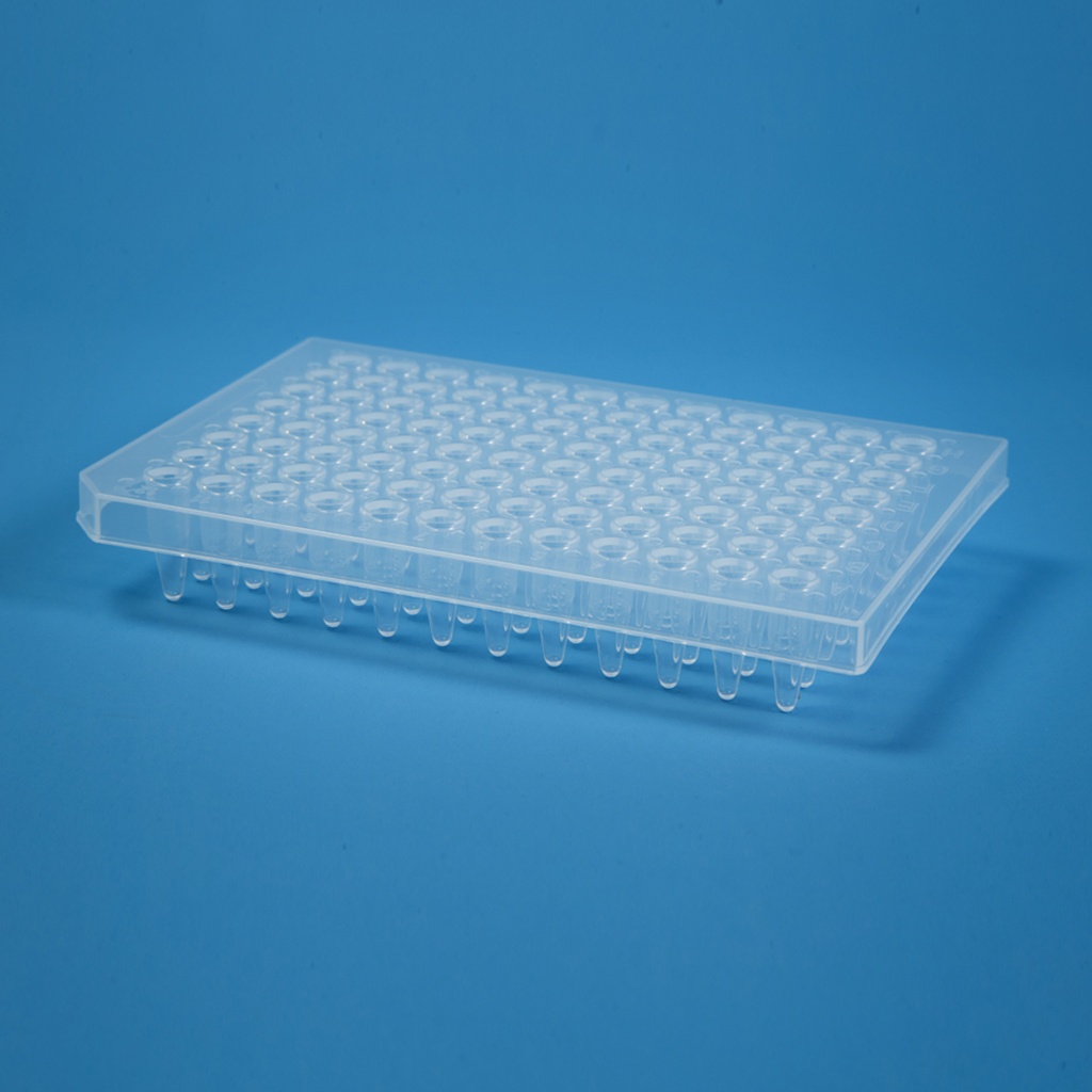 Placa qPCR 96 pocillos 0,2 ml, medio faldón, estéril. Envase x 10 U. (20296-204)